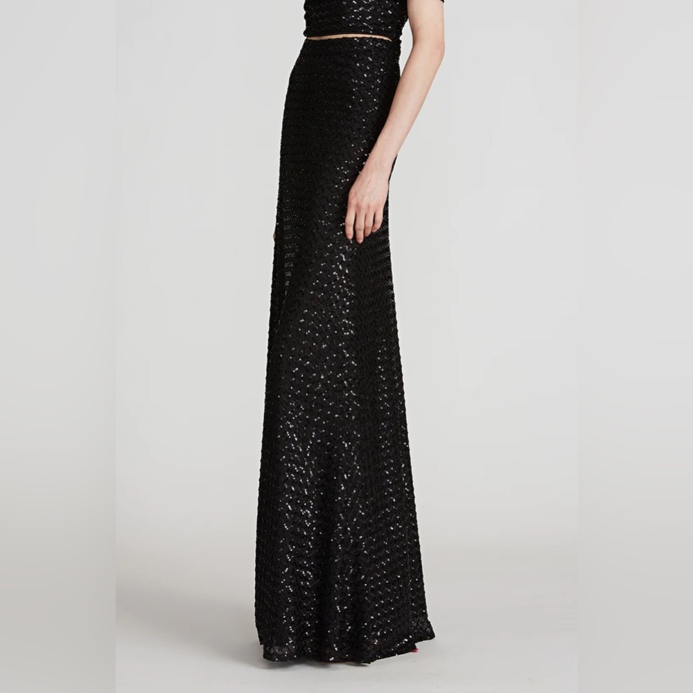 Halston long sequin skirt Size 4